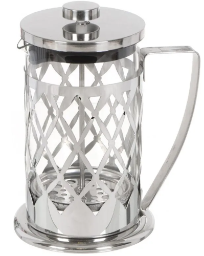 BAROUGE френч-пресс металл цв.серебро 800мл ВF-703/24